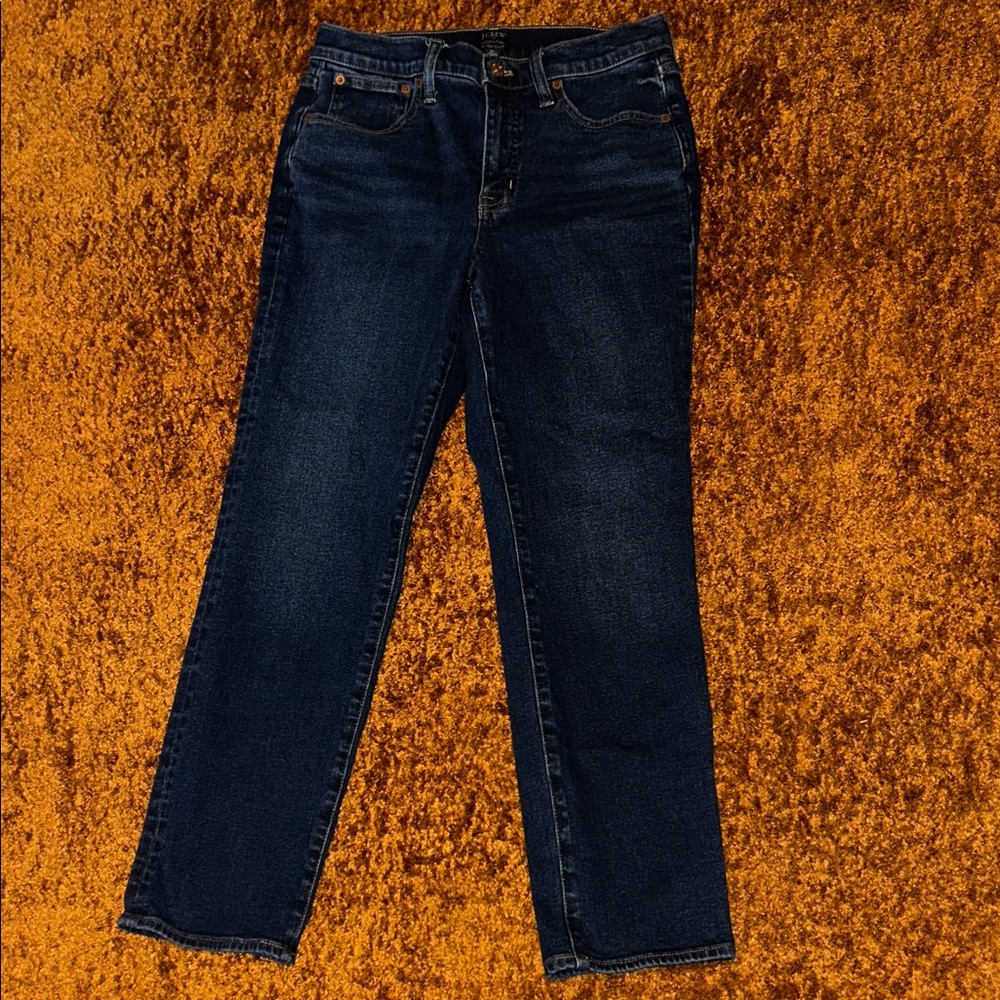 J. Crew Dark Blue Straight Leg Jeans